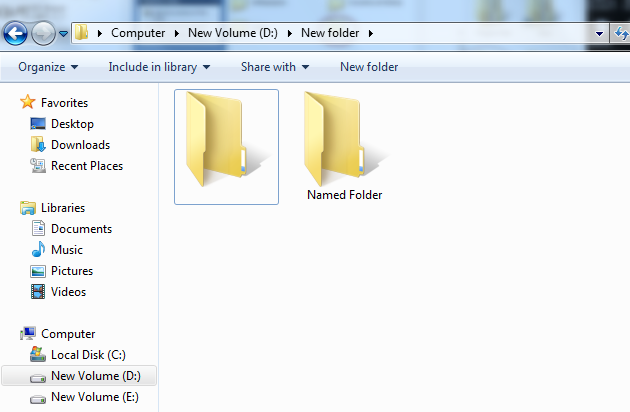 Creating a Folder in windows with out a Name?